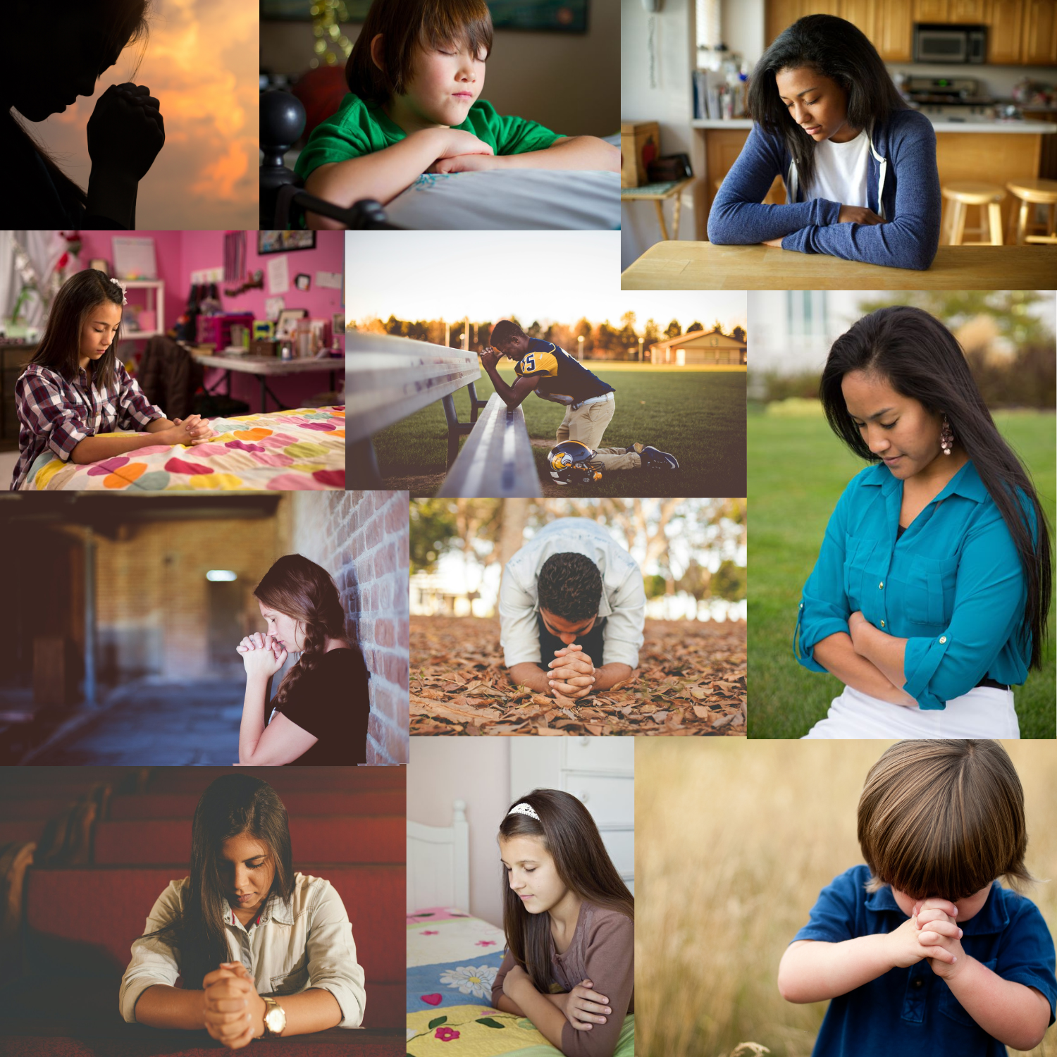 people praying.