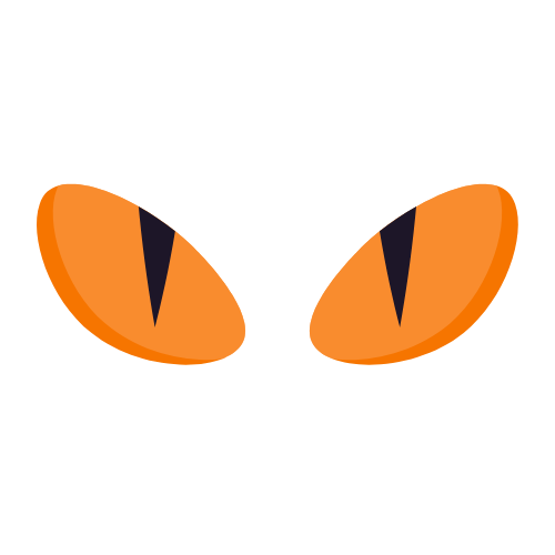 orange eyes in the dark