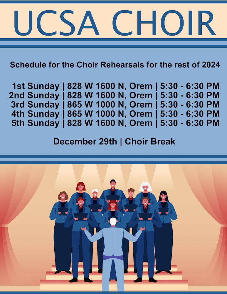 choir rehearsal schedule